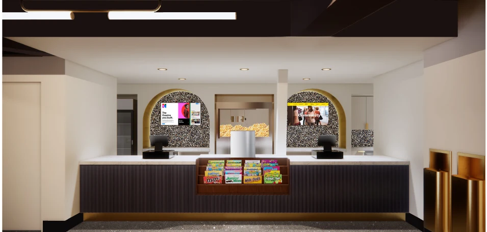 Rendering of the renewed Civic Theatre concession counter