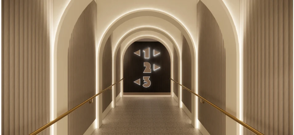 Rendering of the renewed Civic Theatre entry ramp to theatres